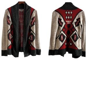 Ecoté Aztec Print Open Cardigan Size: S
